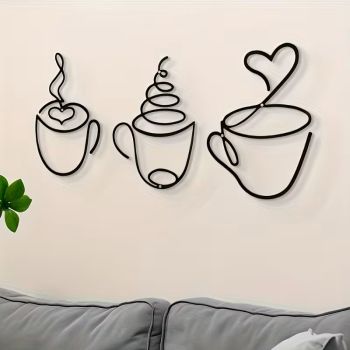 Метално пано за стена, Кафе с любов