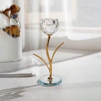 Кристално лале, изящен свещник