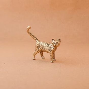 Метална миниатюра, котка