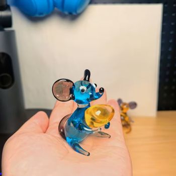 Мишок - стъклена пластика