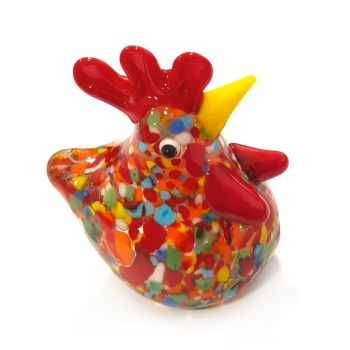 Фигура стъкло тип Мурано - Кокошката, която снася златните яйца 