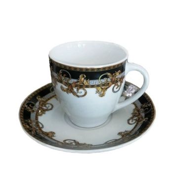 Порцеланов сервиз за кафе или чай 12 части Versace Royal Gold