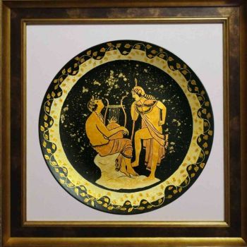 Картина, рисувана керамика "Музиката на Орфей"