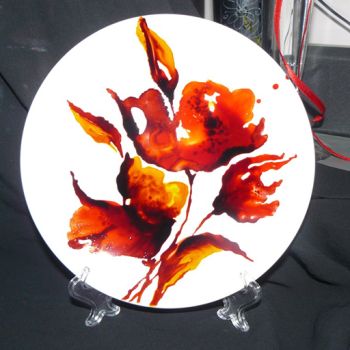 Рисувана чиния, макове