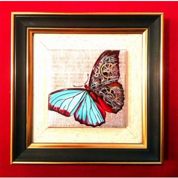 Картина, рисувана керамика "Пеперудата на двата свята"