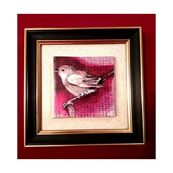 Картина, рисувана керамика "Врабчо"