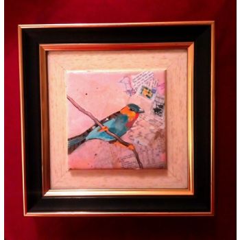 Картина, керамика, райска птица