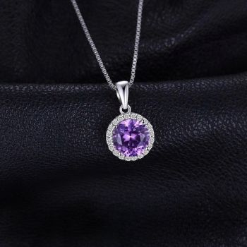 Сребърно колие със сапфир Александрит