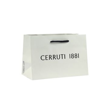 Малка стилна подаръчна торбичка. Изписано лого Cerruti 1881 в черен цвят. Финален щрих към луксозен корпоративен подарък.